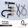 TRUSTMI Matte Black Bathroom Faucet Brass 2 Handle 8 Inch