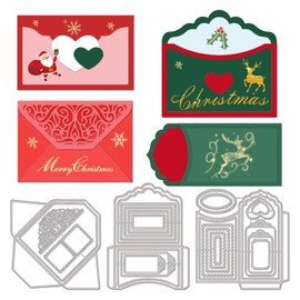 INFUNLY Envelope Die Cuts Metal Tag Cutting Dies Envelope Stamp Die Cuts for Card Making Embossing Stencils for DIY Scrapbooking Album Craft Party Decorations Paper Cards Die Cuts Easter