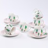 GuangYang Porcelain Espresso Cups with Saucers - 2.5 Ounce -