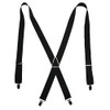 CTM® Men's Elastic X-Back Suspenders with Silver Hardware, Black