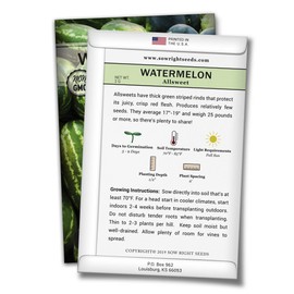 Sow Right Seeds - Allsweet Watermelon Seed for Planting - Non-GMO Heirloom Packet with Instructions to Plant a Home Vegetable Garden - Great Gardening Gift (1)