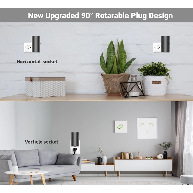 TSEXES 4 Pack LED Night Light Plug in, Dusk to