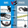 nitescuba Scuba Diving Spring Clip Lanyard, Thick Stainless Steel Spring