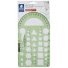 Staedtler Template, Geometric Shapes/Symbols, Protractor, Inch Scale, 9.5 x 5.5