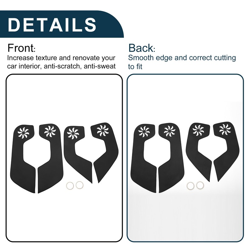 TUCKBOLD Leather Car Door Anti Kick Pad Sticker for Honda