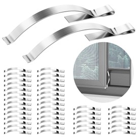 100 Pcs Corner Mount Flat Window Spring Stainless Steel Window Screen Clips, Prevent Screen Windows Shaking