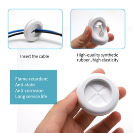 vrupin 66Pcs Rubber Grommet Assorted Kit, Drill Hole Firewall Hole Plugs Wire Protection, 6 Sizes 1-13/16" 1-1/2" 1" 7/8" 5/8" 3/16"