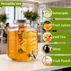 BPFY 2 Pack 1.5 Gallon Glass Drink Dispenser with Stand,