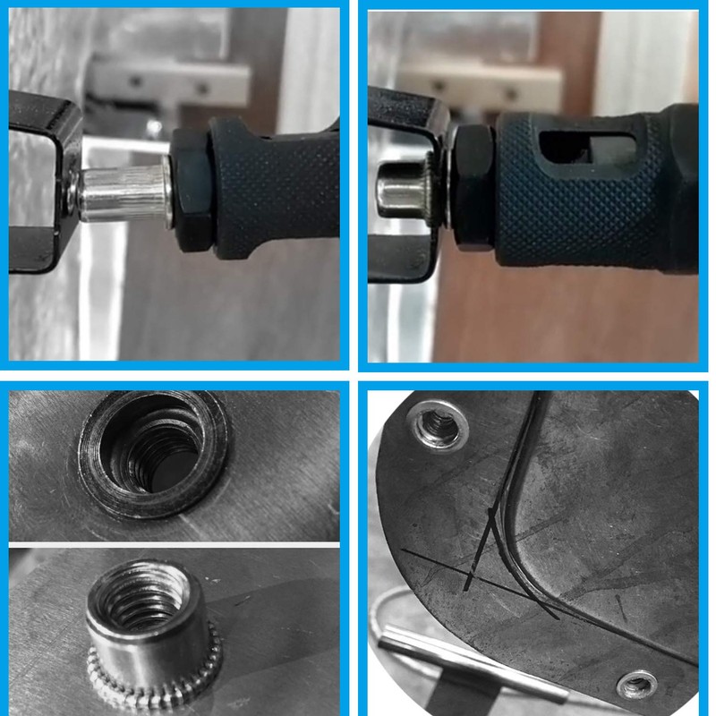 CO-RODE 60pcs 1/4-20 UNC 304 Stainless Steel Rivet Nuts Nutserts