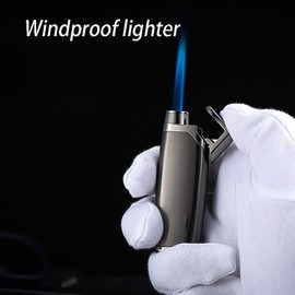 Metal Butane Lighter, Stylish Design, Stable Flame, Strong Wind Resistance, Portable Design, Adjustable Flame, More uses!(Gold2)