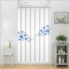 Yeele School of Fish Minimalist Ocean Wave Shower Curtain, Blue