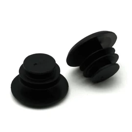 Reverse Plastic End Caps for Lock-On Handles Pack of 2 Black