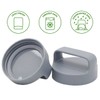 Gray Plastic Handle / Canister Lid by Mason Jar Lifestyle