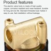1/4” Brass Electric Solenoid Valve, 2 Way Air Valve Normally