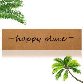 Foxtell Long Doormat 60'' x 16'' Extra Large Mat Non Slip Large Outdoor Door Mat for Front Door Happy Place Long Outdoor Rug for Outdoor Inside Welcome Summer Outside Home Entrance
