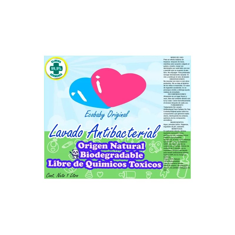 Lavado Profundo Para Pañales Ecológicos Tela Antibacterial