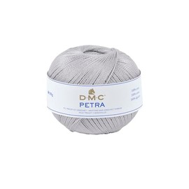 DMC Petra Yarn, 100% Cotton, Grey (1697), Size 5