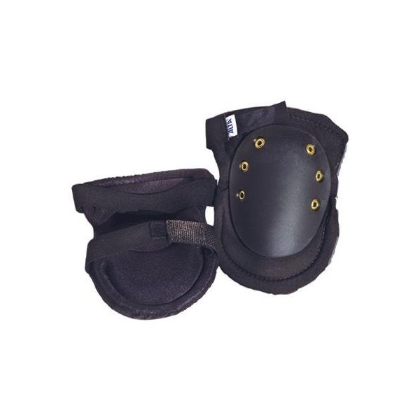 ALTA 50410 AltaFLEX Knee Protector Pad, Black Cordura Nylon Fabric, AltaGrip Fastening, Flexible Cap, Long, Black