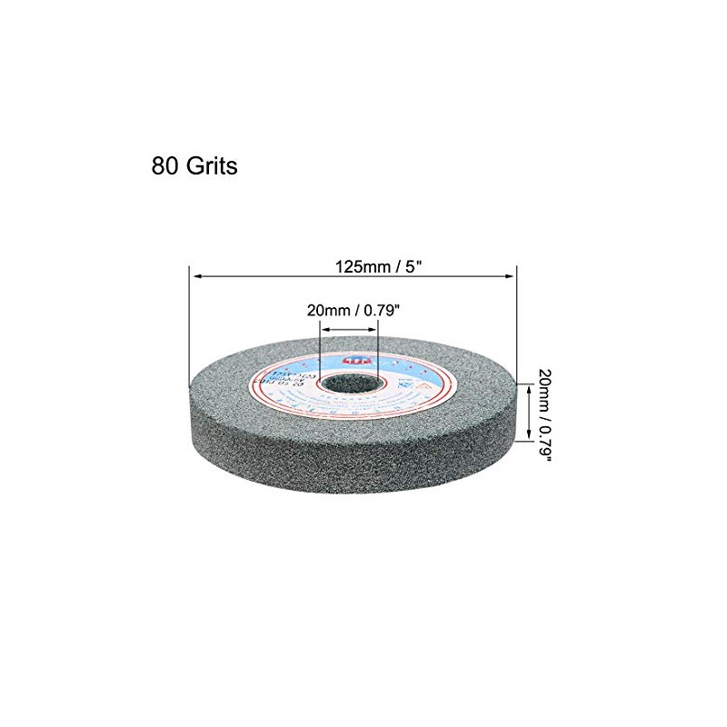 sourcing map 5-Inch Bench Grinding Wheels Green Silicon Carbide GC