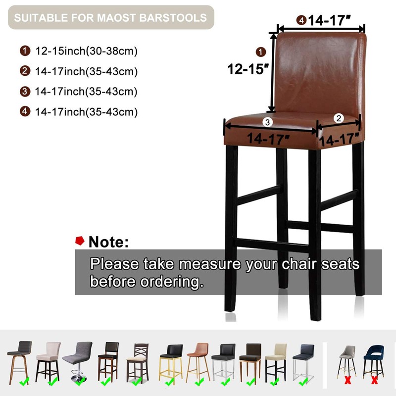 Lellen Bar Stool Covers Jacquard Pattern Bar Stool Chair Covers