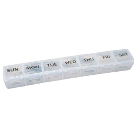 Portable Weekly Pill Case White 2ea