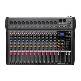 K-mxerpro 12 Channel Professional Audio Mixer Console Sound Board with 48V Phantom Power,USB Audio Interface for Live Show,Streaming Recording Music Stage Karaoke
