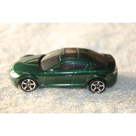 MATCHBOX  2004 GREEN METALLIC MAZDA RX-8  W/ SUNROOF & 5 SPOKE CHROME RIMS