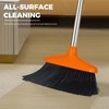 Woobroo Outdoor Broom Heavy Duty,Household Collapsible Angle Brush with 100
