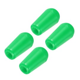 sourcing map 4Pcs Guitar 3 Way Pickup Switch Tip M4 Plastic Toggle Switch Knobs for LP Electric Guitar, Green