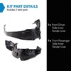 TRQ TRQ Front Inner Fender Liner Set Compatible with 1996-1998