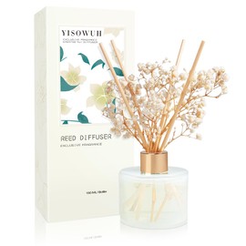 YISOWUH Rattanstäbchen-Diffusor-Set, 5,28 oz (150 ml) Melonenduft-Diffusor 1 Packung mit 8 Stäbchen, langanhaltender Duft für Zuhause, Badezimmer, Zimmerdekoration