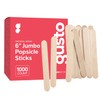Gusto [1000 Count] Jumbo 6 Inch Wooden Multi-Purpose Popsicle Sticks,