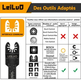 LEILUO Titan Multitool S?gebl?tter LEILUO 15 Stck oszillierende Werkzeugklingen fr N?gel Holz verpackt in einer Aufbewahrungstasche Kompatibel mit Dewalt Makita Dremel und mehr
