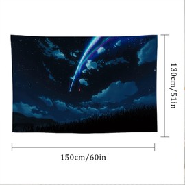 sabermaster Tapestry Anime Wall Tapestry Starry Night Tapestry Galaxy Tapestry for Party Bedroom Living Room Home Decoration 50x60in