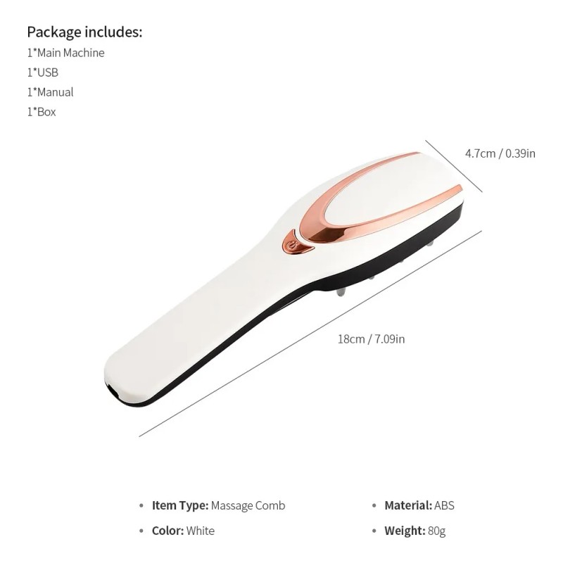 Peine Masaje Eléctrico Para El Cuidado Del Cuero Cabelludo