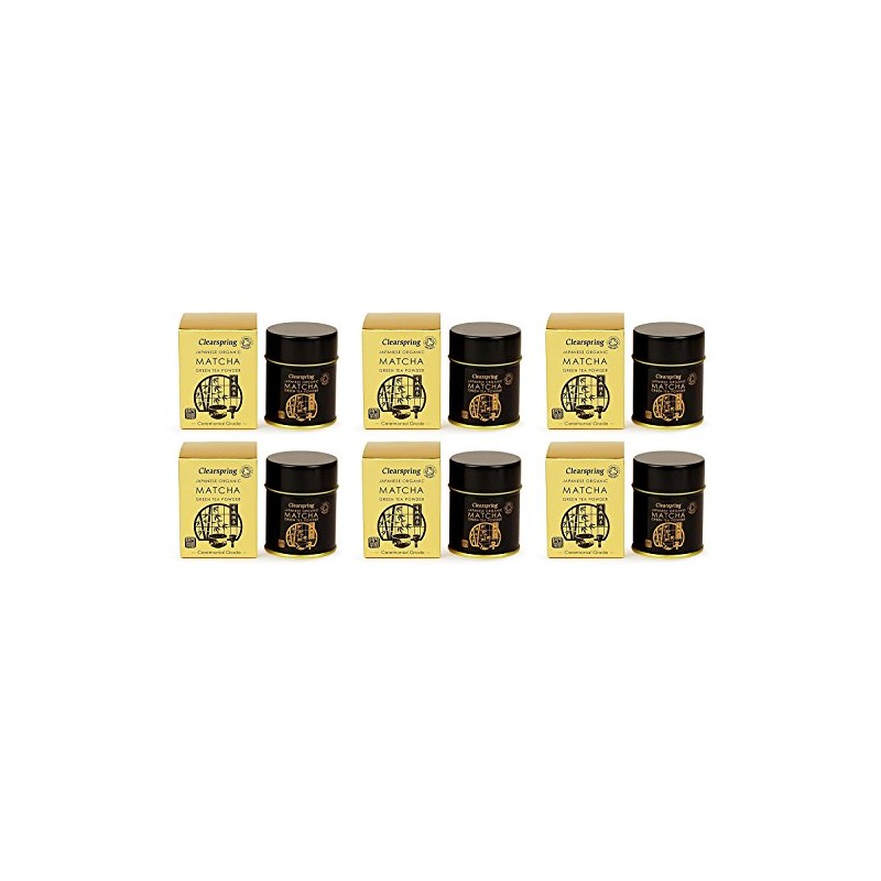 (6 PACK - Clearspring - Org Matcha Green tea (tin
