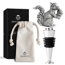 Homestia Squirrel Wine Stopper, Bottle Stopper Wine Saver, Reusable Wine Corks for Beverage, Wine Preserver Wine Saver Keep Wine Fresh, Wedding Favors Gifts for Wine Lovers