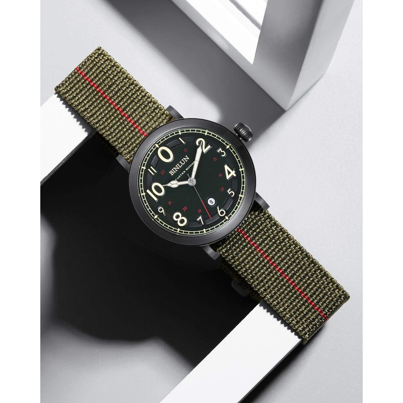 BINLUN Elastic Fabric Nylon Watch Band Waterproof Military Replacement Watch