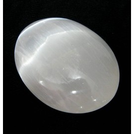 crystalmiracle Selenite Oval Gemstone Crystal Healing Feng Shui Reiki Gift Positive Energy Wellness Metaphysical Handcrafted Peace Meditation