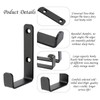 Vxcvzv 4PCS Heavy Duty Hooks, Black Ladder Hook for Garages