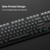 Rdxone PBT Keycaps-Side Printed,133 Keys Original Factory,Gradient Gray, Double Shot