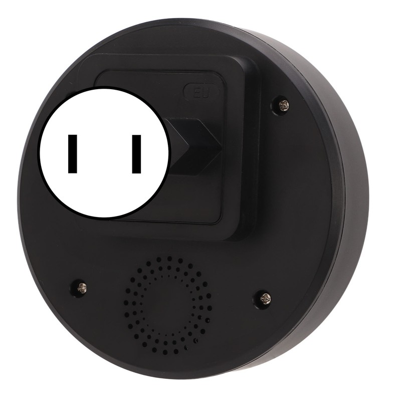 Black Wireless Doorbell Self Powered Waterproof Door Bell with 58
