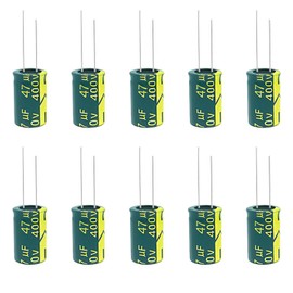 Kuosbiu 10PCS 47UF/400V Electrolytic Capacitor, High Frequency Aluminum Electrolytic Capacitors for Refrigerator, TV, LCD Monitor