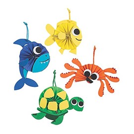 Fun Express Tropical Mini Fan Craft Kits-12 - VBS Vacation Bible School Supplies/Decor - Crafts for Kids and Fun Home Activities