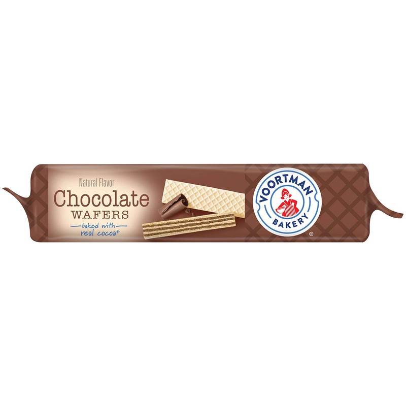 Voortman Bakery Chocolate Wafers, Mega Size, 5.17 oz, Case of