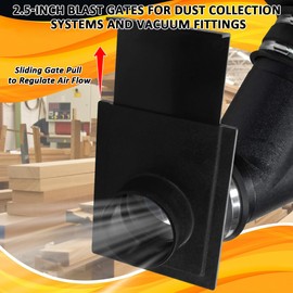 SAQXK 1pcs 2.5in Blast Gate 2 1/2 Inch 70133 Blast Gate for Dust Collector/Vacuum Fittings, Dust Collector System Connect 2.5 in ID dust hoses/Ports