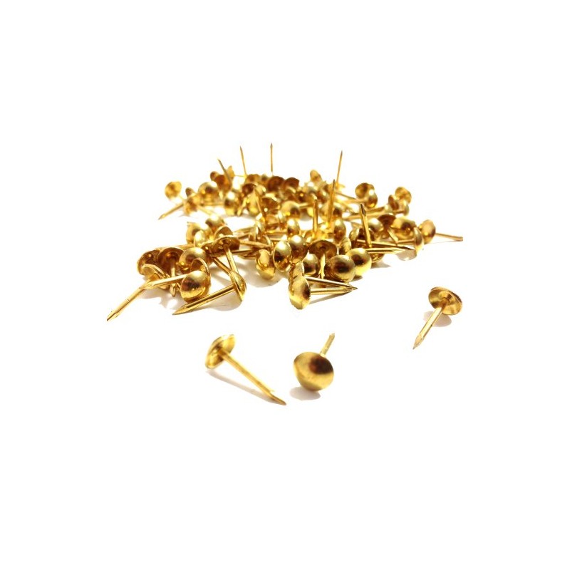 Falcon Workshop Supplies 100 PACK OF BRASS UPHOLSTERY NAIL PIN