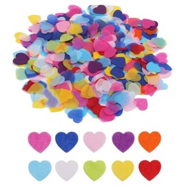 12000Pcs Colorful Heart Shaped Confetti, Wedding Biodegradable Confetti, Romantic Birthday Ball Decoration for Weddings, Birthday, Anniversary, Valentines (100g)