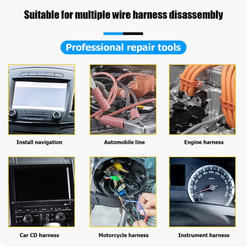 JNNJ 82-Piece Set for Removing Connectors for Cars, Car Cable