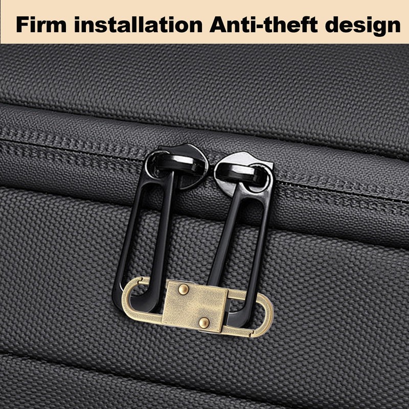 MILAKE 10 Pcs Premium Anti-Theft Zipper Lock, Small Clips for